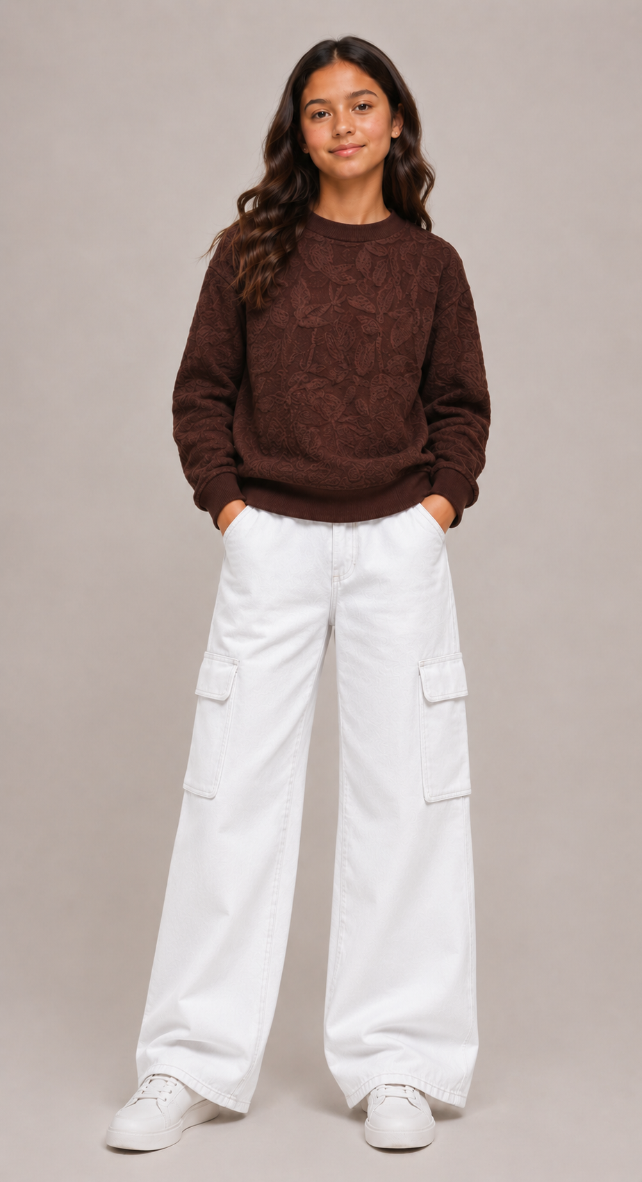 Brown Woolen Full sleeves Tee