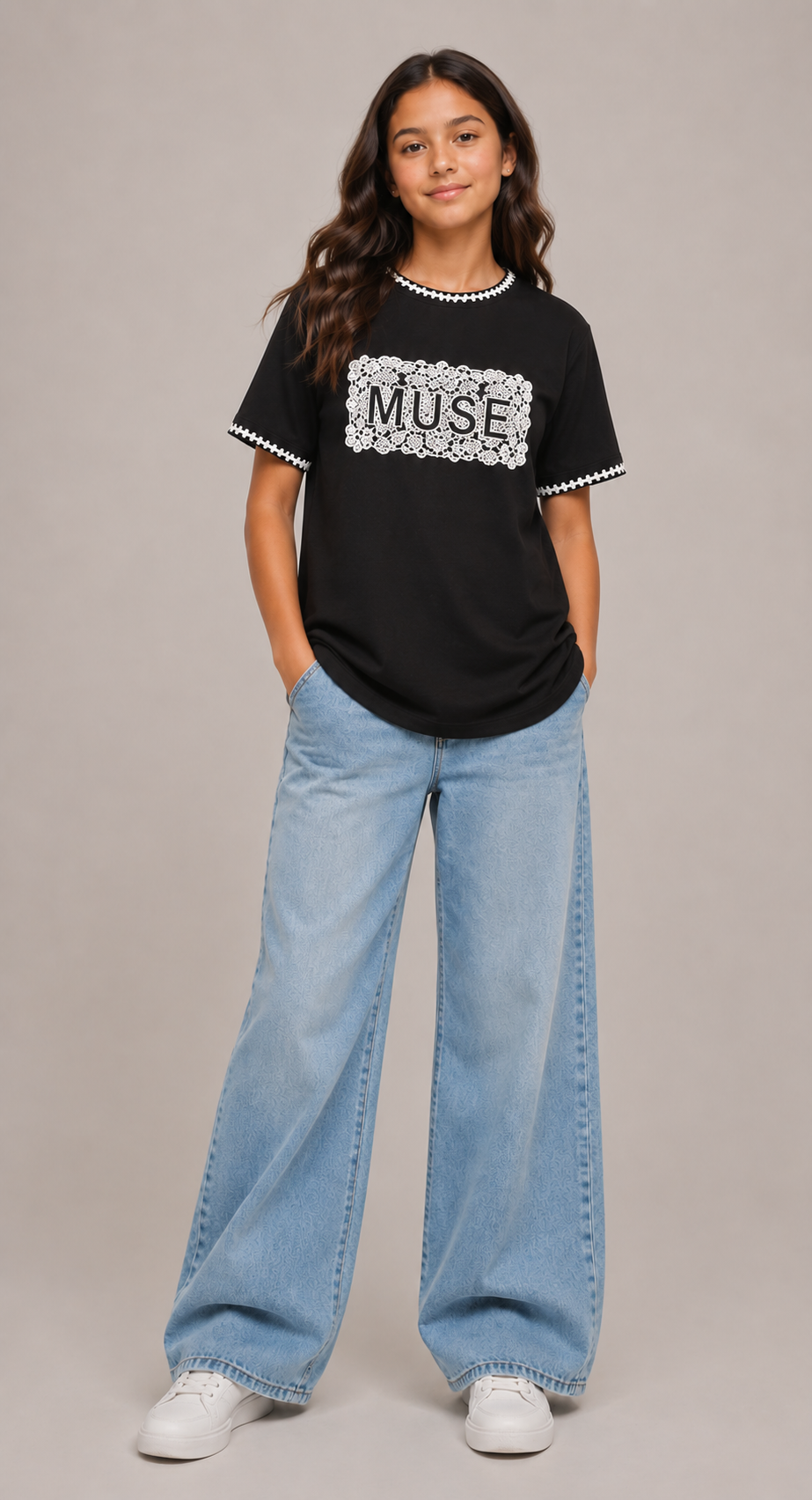 Muse Print Black Tee